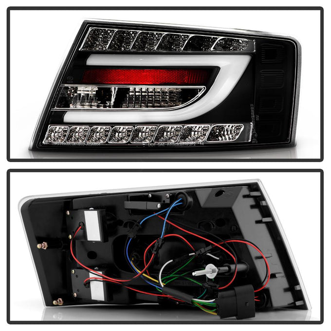 Black LED Tail Lights <br>05-08 Audi A6