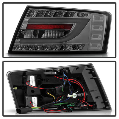 Smoke LED Tail Lights <br>05-08 Audi A6