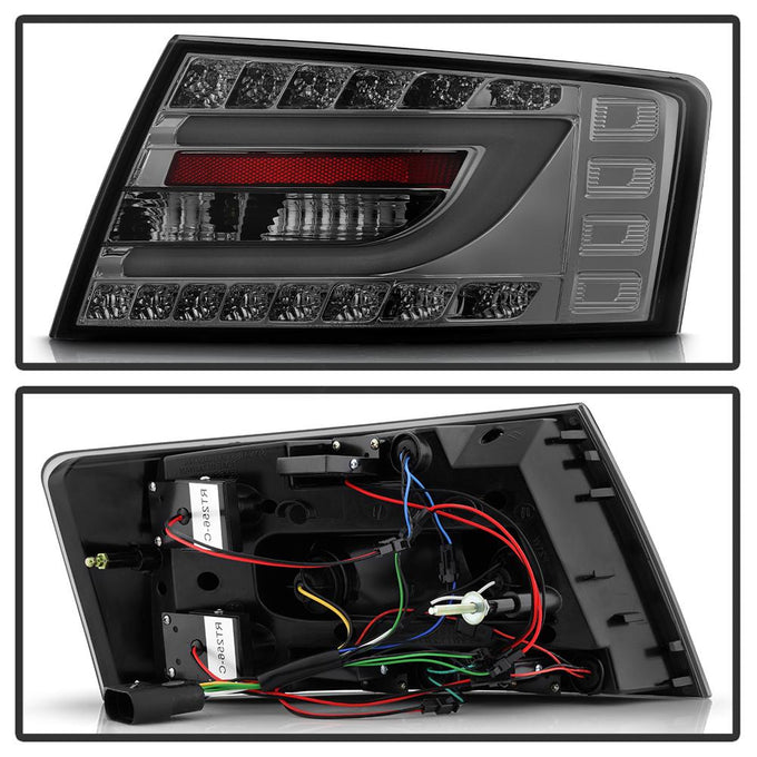 Smoke LED Tail Lights <br>05-08 Audi A6