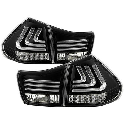 Black LED Tail Lights <br>04-06 Lexus RX330 07-09 Lexus RX350
