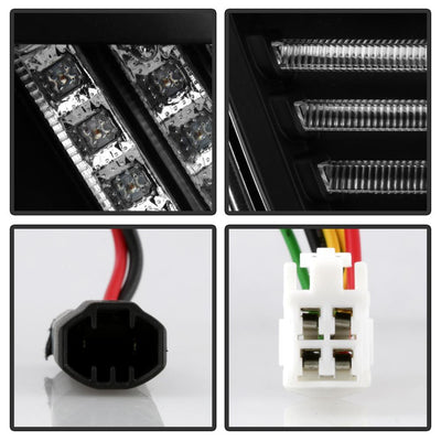 Black LED Tail Lights <br>04-06 Lexus RX330 07-09 Lexus RX350