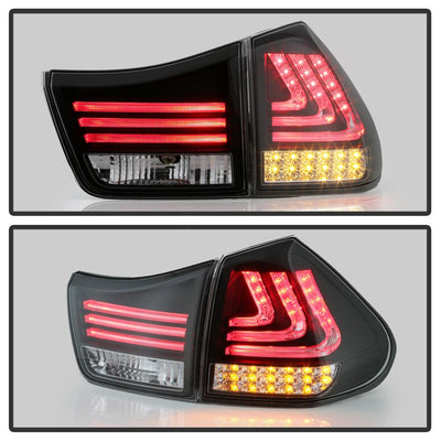 Black LED Tail Lights <br>04-06 Lexus RX330 07-09 Lexus RX350