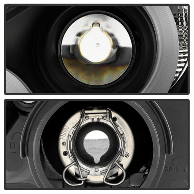 Version 2 Black Light Bar DRL Projector Headlights <br>11-13 Hyundai Sonata