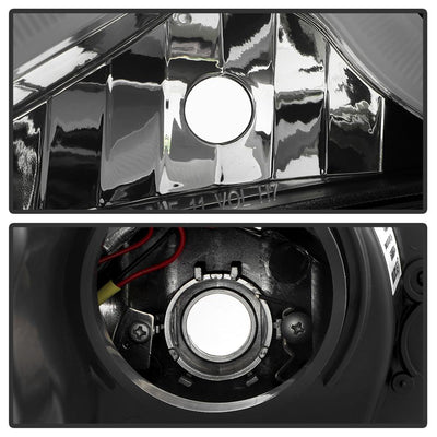 Version 2 Black Light Bar DRL Projector Headlights <br>11-13 Hyundai Sonata