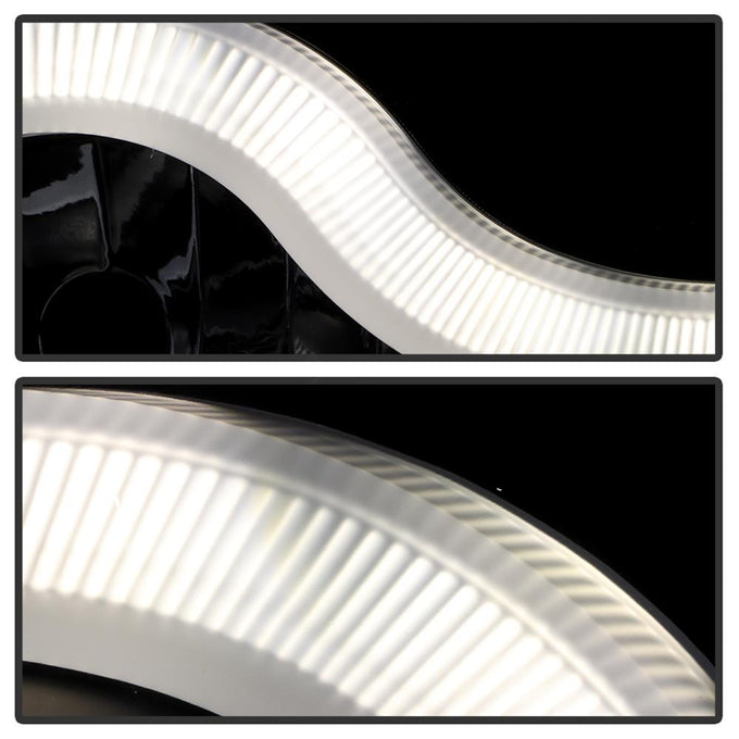 Version 2 Black Light Bar DRL Projector Headlights <br>11-13 Hyundai Sonata