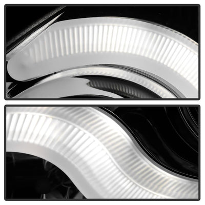 Version 2 Chrome Light Bar DRL Projector Headlights <br>11-13 Hyundai Sonata