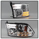 Light Bar DRL Chrome Projector Headlights <br>13-16 Ram 2500 3500 13-18 Ram 1500