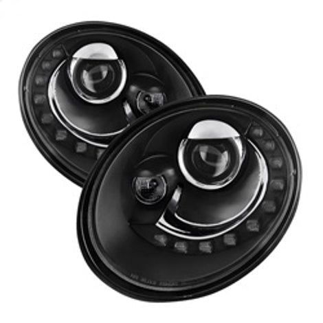 DRL LED Black Projector Headlights <br>06-10 Volkswagen Beetle 10 Volkswagen Beetle Cabrio