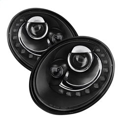 DRL LED Black Projector Headlights <br>06-10 Volkswagen Beetle 10 Volkswagen Beetle Cabrio