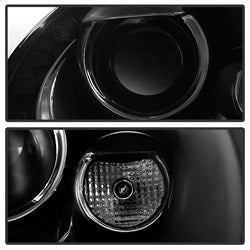 DRL LED Black Projector Headlights <br>06-10 Volkswagen Beetle 10 Volkswagen Beetle Cabrio