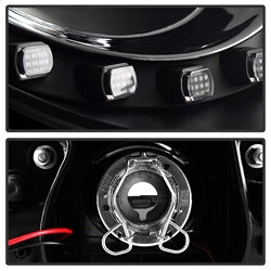 DRL LED Black Projector Headlights <br>06-10 Volkswagen Beetle 10 Volkswagen Beetle Cabrio