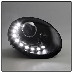 DRL LED Black Projector Headlights <br>06-10 Volkswagen Beetle 10 Volkswagen Beetle Cabrio