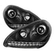 DRL LED Black Projector Headlights <br>03-06 Porsche Cayenne
