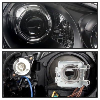 DRL LED Black Projector Headlights <br>03-06 Porsche Cayenne