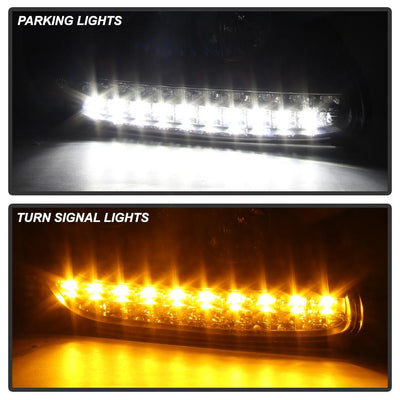 DRL LED Black Projector Headlights <br>03-06 Porsche Cayenne