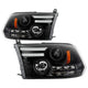 Light Bar DRL Black Projector Headlights <br>09-18 Ram 1500 2500 3500