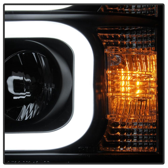 Light Bar DRL Black Projector Headlights <br>15-19 Chevrolet Silverado 2500 HD Silverado 3500 HD