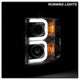 Light Bar DRL Chrome Projector Headlights <br>15-19 Chevrolet Silverado 2500 HD Silverado 3500 HD