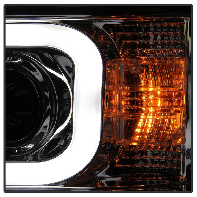Light Bar DRL Smoke Projector Headlights <br>15-19 Chevrolet Silverado 2500 HD Silverado 3500 HD