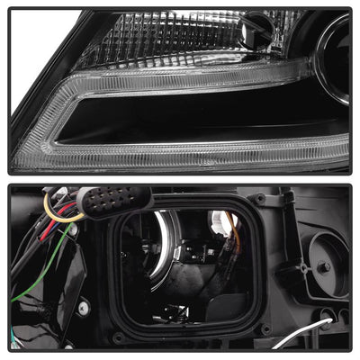 DRL LED Black Projector Headlights <br>09-12 Audi A4 A4 Quattro