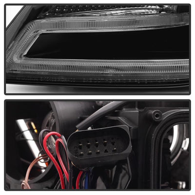 DRL LED Black Projector Headlights <br>09-12 Audi A4 A4 Quattro