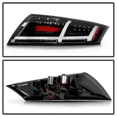 Black LED Tail Lights <br>08-14 Audi TT TT Quattro 11-14 Audi TT RS Quattro