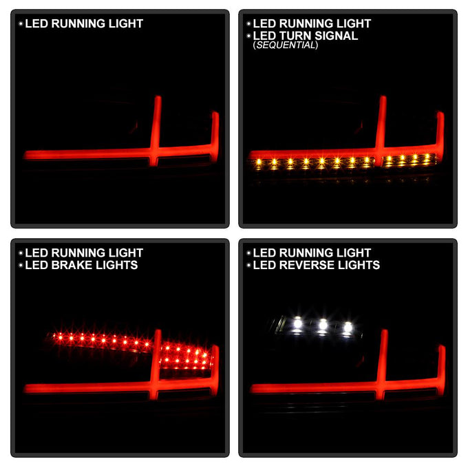 Black LED Tail Lights <br>08-14 Audi TT TT Quattro 11-14 Audi TT RS Quattro
