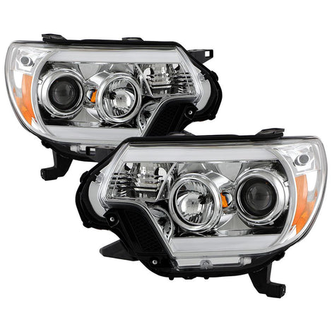 Light Bar DRL Chrome Projector Headlights <br>12-15 Toyota Tacoma