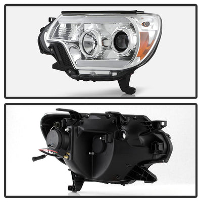 Light Bar DRL Chrome Projector Headlights <br>12-15 Toyota Tacoma