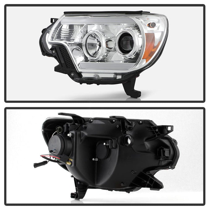 Light Bar DRL Chrome Projector Headlights <br>12-15 Toyota Tacoma
