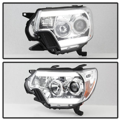 Light Bar DRL Chrome Projector Headlights <br>12-15 Toyota Tacoma