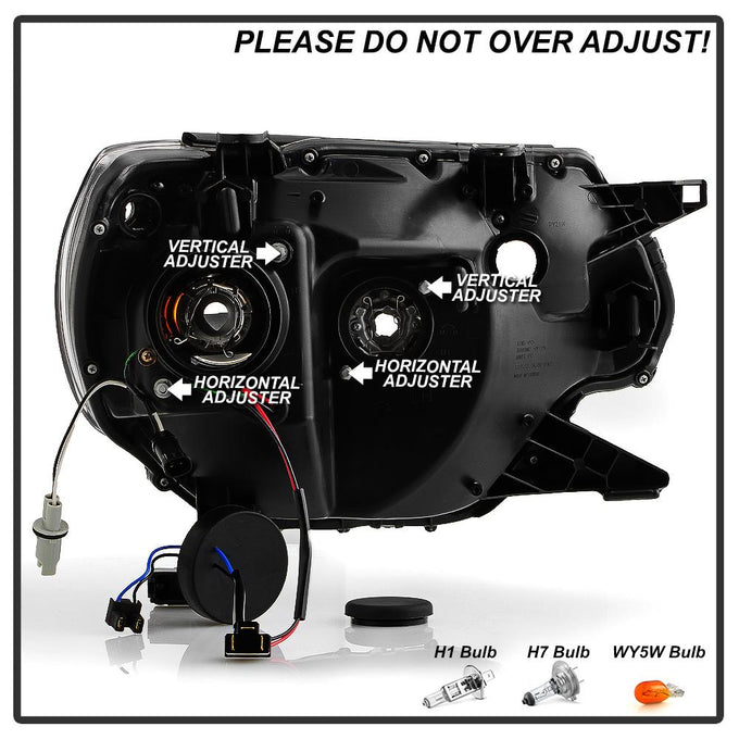 Light Bar DRL Black Projector Headlights <br>12-15 Toyota Tacoma