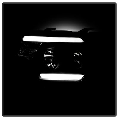 Light Bar DRL Black Projector Headlights <br>12-15 Toyota Tacoma