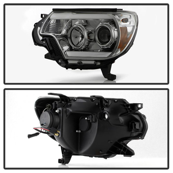 Light Bar DRL Smoke Projector Headlights <br>12-15 Toyota Tacoma