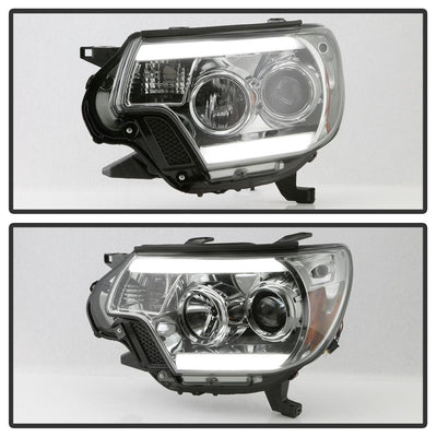 Light Bar DRL Smoke Projector Headlights <br>12-15 Toyota Tacoma