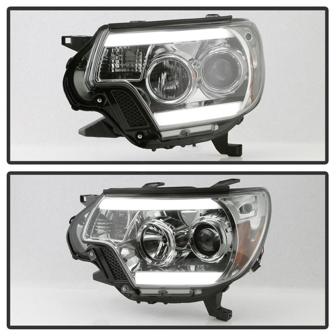 Light Bar DRL Smoke Projector Headlights <br>12-15 Toyota Tacoma