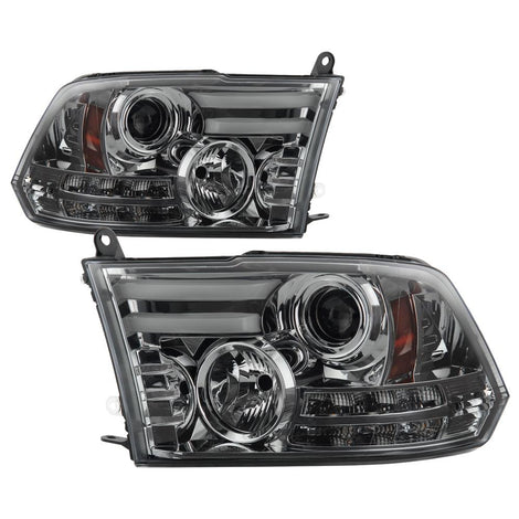 Light Bar DRL Smoke Projector Headlights <br>13-16 Ram 2500 3500 13-18 Ram 1500