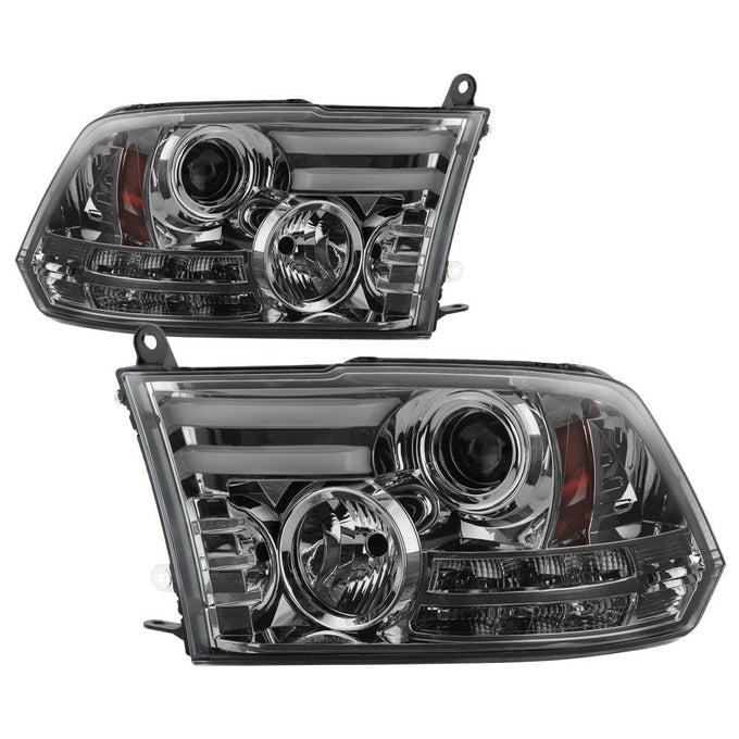 Light Bar DRL Smoke Projector Headlights <br>13-16 Ram 2500 3500 13-18 Ram 1500