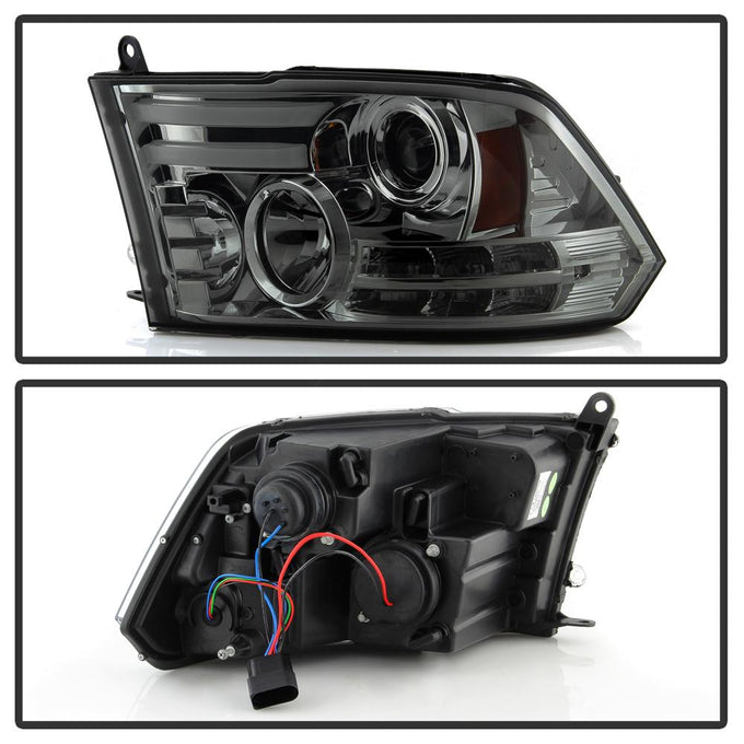 Light Bar DRL Smoke Projector Headlights <br>13-16 Ram 2500 3500 13-18 Ram 1500