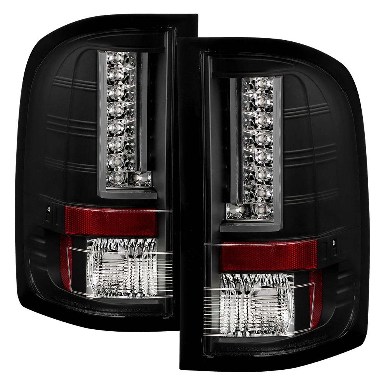 Version 2 Black LED Tail Lights <br>07-13 Chevy Silverado 1500 2500 HD 3500 HD