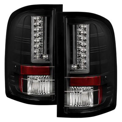 Version 2 Black LED Tail Lights <br>07-13 Chevy Silverado 1500 2500 HD 3500 HD