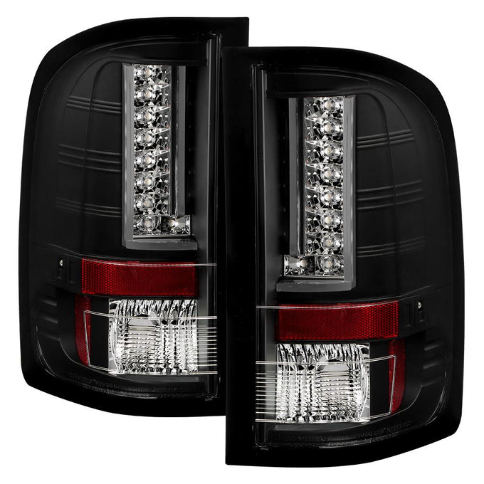 Version 2 Black LED Tail Lights <br>07-13 Chevy Silverado 1500 2500 HD 3500 HD