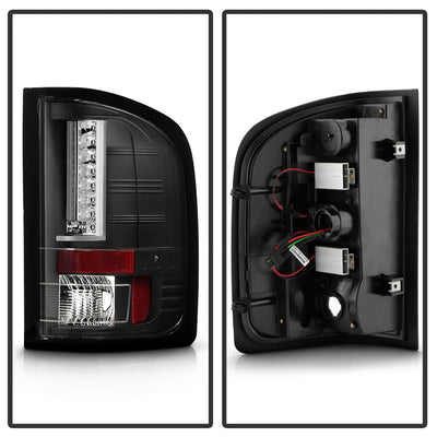 Version 2 Black LED Tail Lights <br>07-13 Chevy Silverado 1500 2500 HD 3500 HD