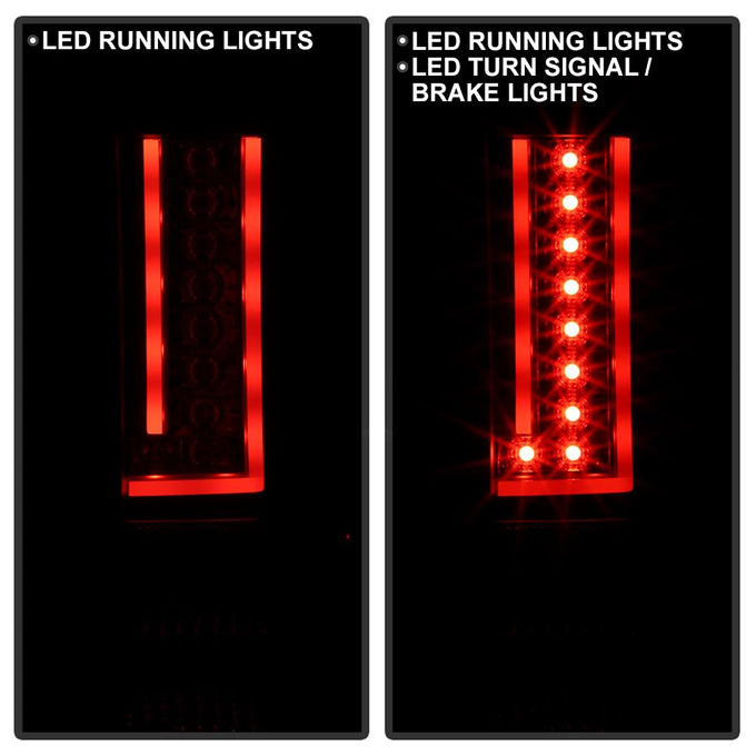 Version 2 Black LED Tail Lights <br>07-13 Chevy Silverado 1500 2500 HD 3500 HD