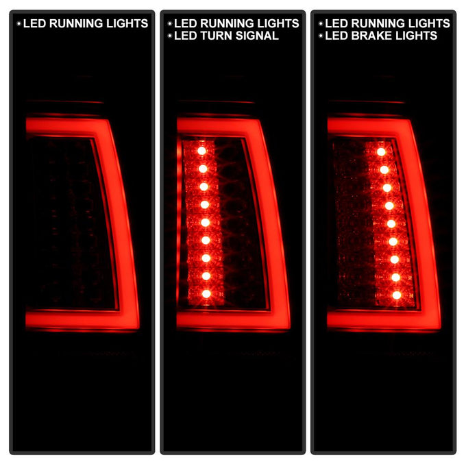 Version 2 Black LED Tail Lights <br>99-02 Chevy Silverado, GMC Sierra 1500 2500 3500