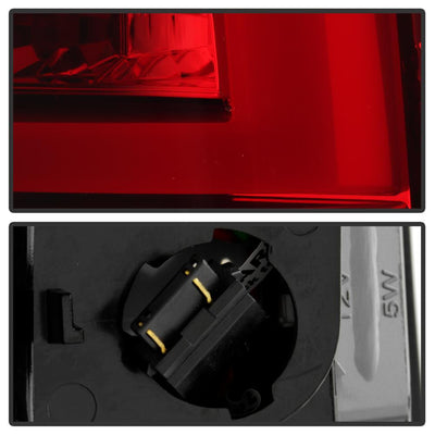 Version 2 Red Clear LED Tail Lights <br>99-02 Chevy Silverado, GMC Sierra 1500 2500 3500