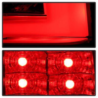 Version 2 Red Clear LED Tail Lights <br>99-02 Chevy Silverado, GMC Sierra 1500 2500 3500