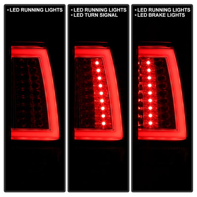Version 2 Red Clear LED Tail Lights <br>99-02 Chevy Silverado, GMC Sierra 1500 2500 3500