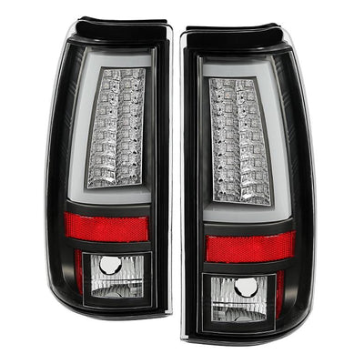 Version 2 Black LED Tail Lights <br>03-06 Chevy Silverado, 2007 Classic