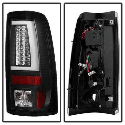Version 2 Black LED Tail Lights <br>03-06 Chevy Silverado, 2007 Classic
